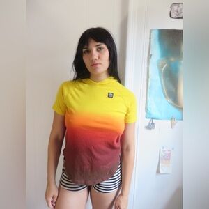 Abercrombie Kids Bright Yellow Gradient TShirt Hoodie